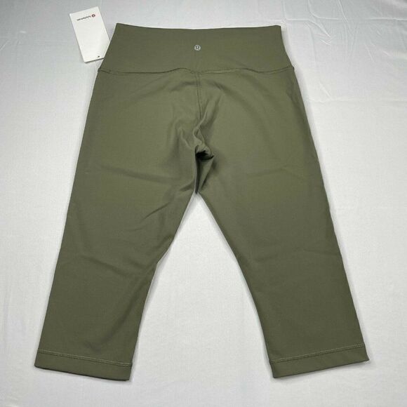 Lululemon Wunder Under High Rise Crop Legging  17" Sage Green NEW - Picture 2 of 14